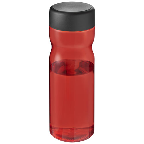 Bouteille à personnaliser 650 ml couvercle H2O Active® Base Tritan™ Rouge / Noir